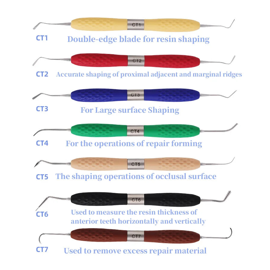 Dental Resin Filled Restorative Instrument Restoration Knife 7 types