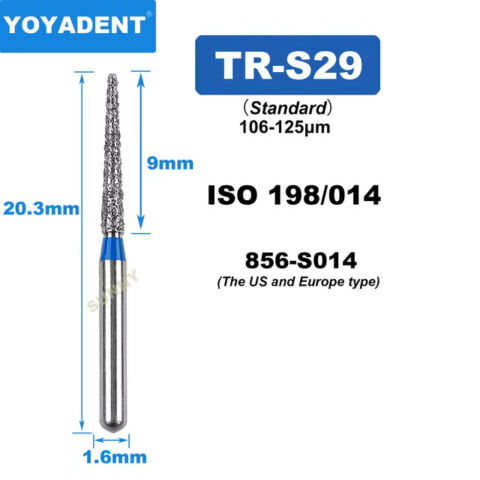 Dental Diamond Burs TR Standard for High Speed 10Pcs/Pack