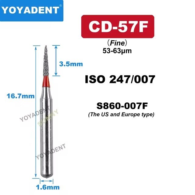 Dental Diamond Strawberries Burs CD Fine type for High Speed 10pcs/Pack